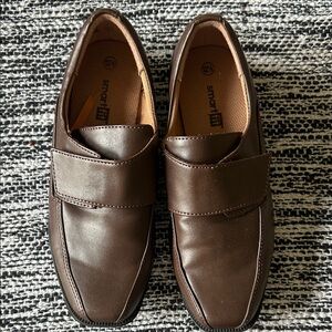 Smartfit Velcro closure loafers/dress shoes, brown size 12.5 EUC
